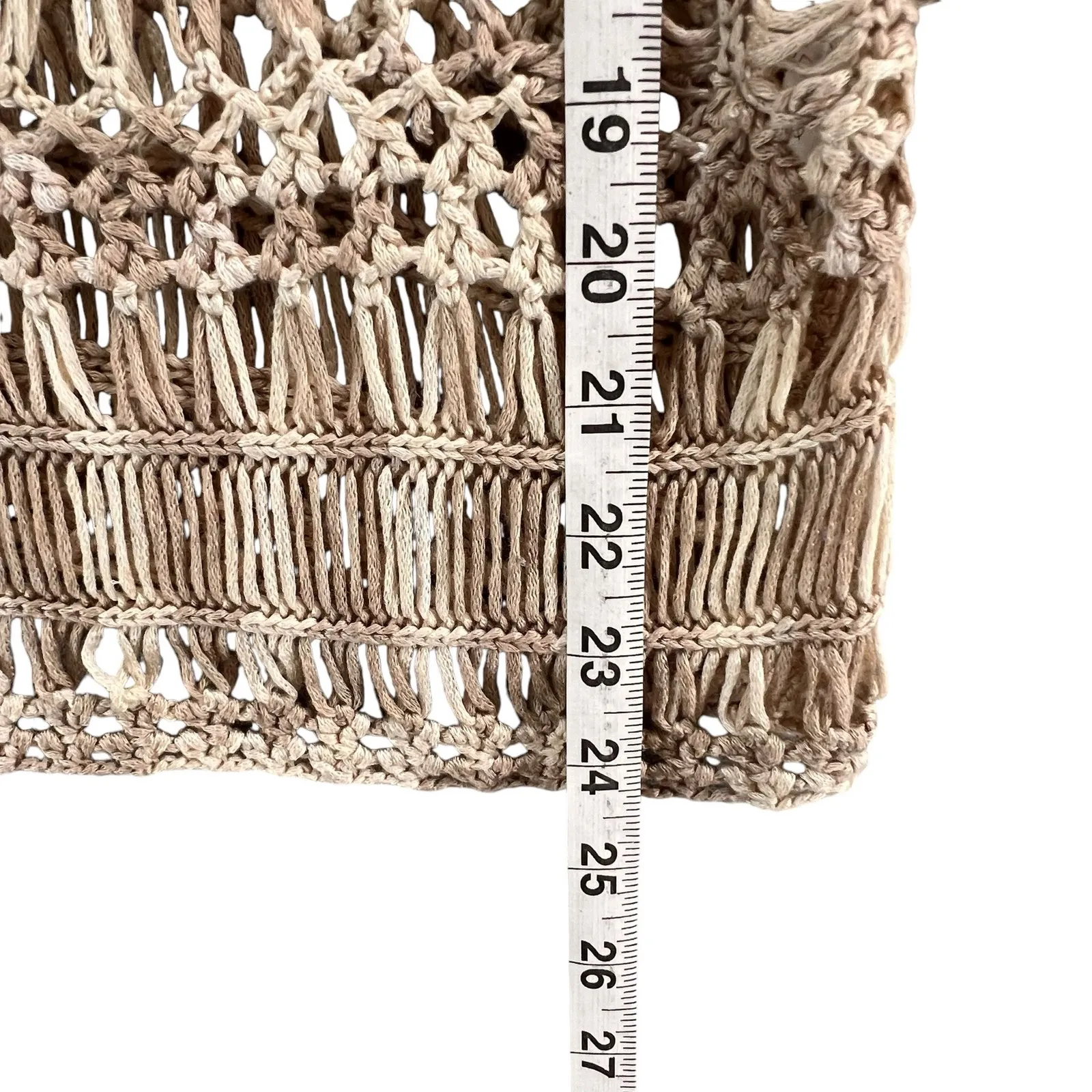 Womens Hand Knitted Crochet Top XS - Image 9