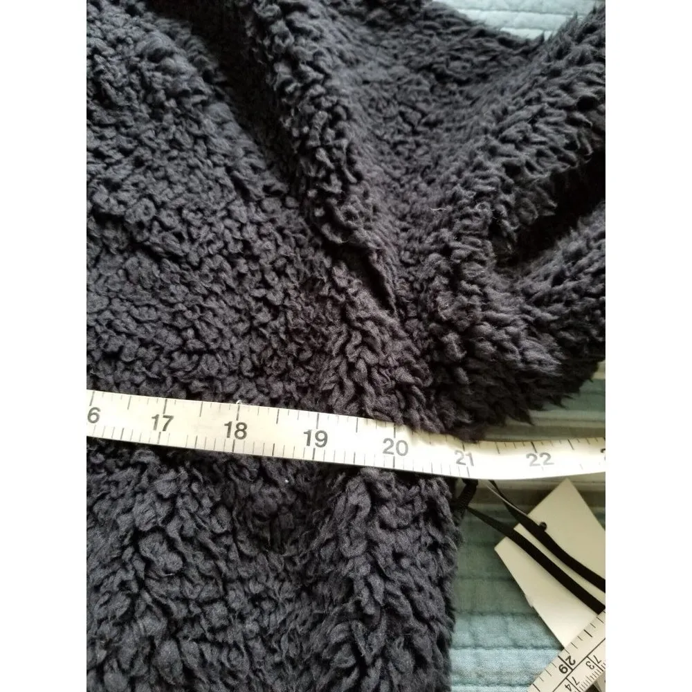 1.State Rich Black Teddy Bear Soft Long Sleeve Sparkly Trim Sweatshirt Womens M - Image 6