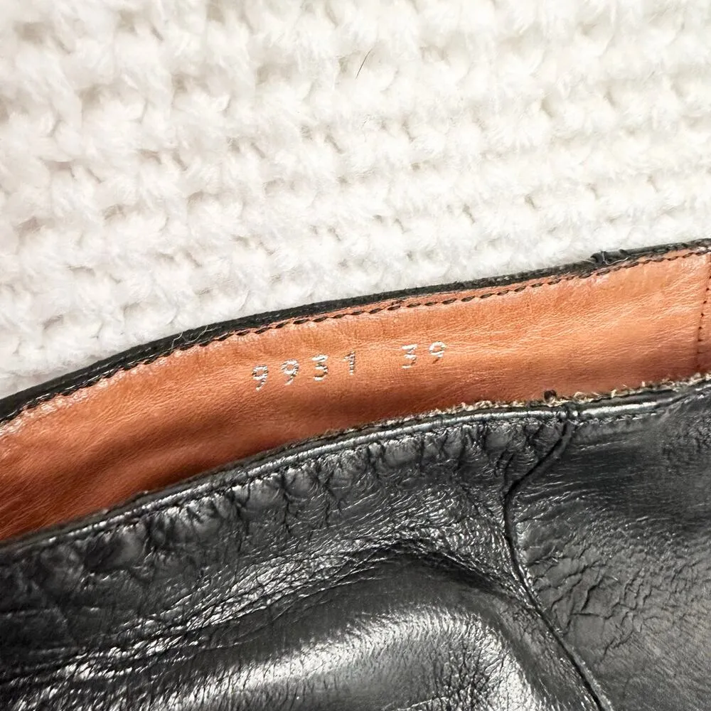 Dries Van Noten Black Soft Leather Round Cap Toe Knee High Platform Heel Boot 39 - Image 11