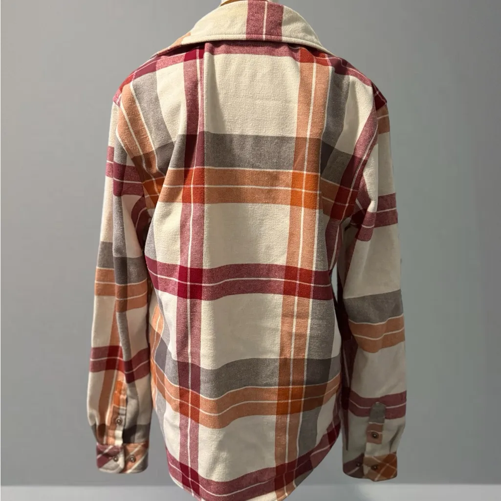 Nomad Multicolor Women’s Plaid Casual Shirt Red - Image 6