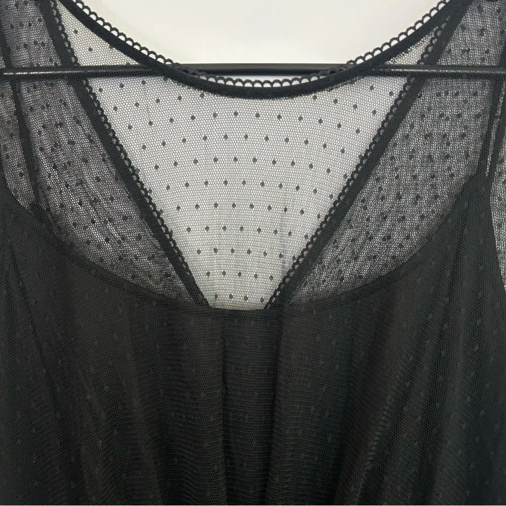 NWT Maggy London Black Mesh Illusion Sleeveless Dress Size 14 - Image 5