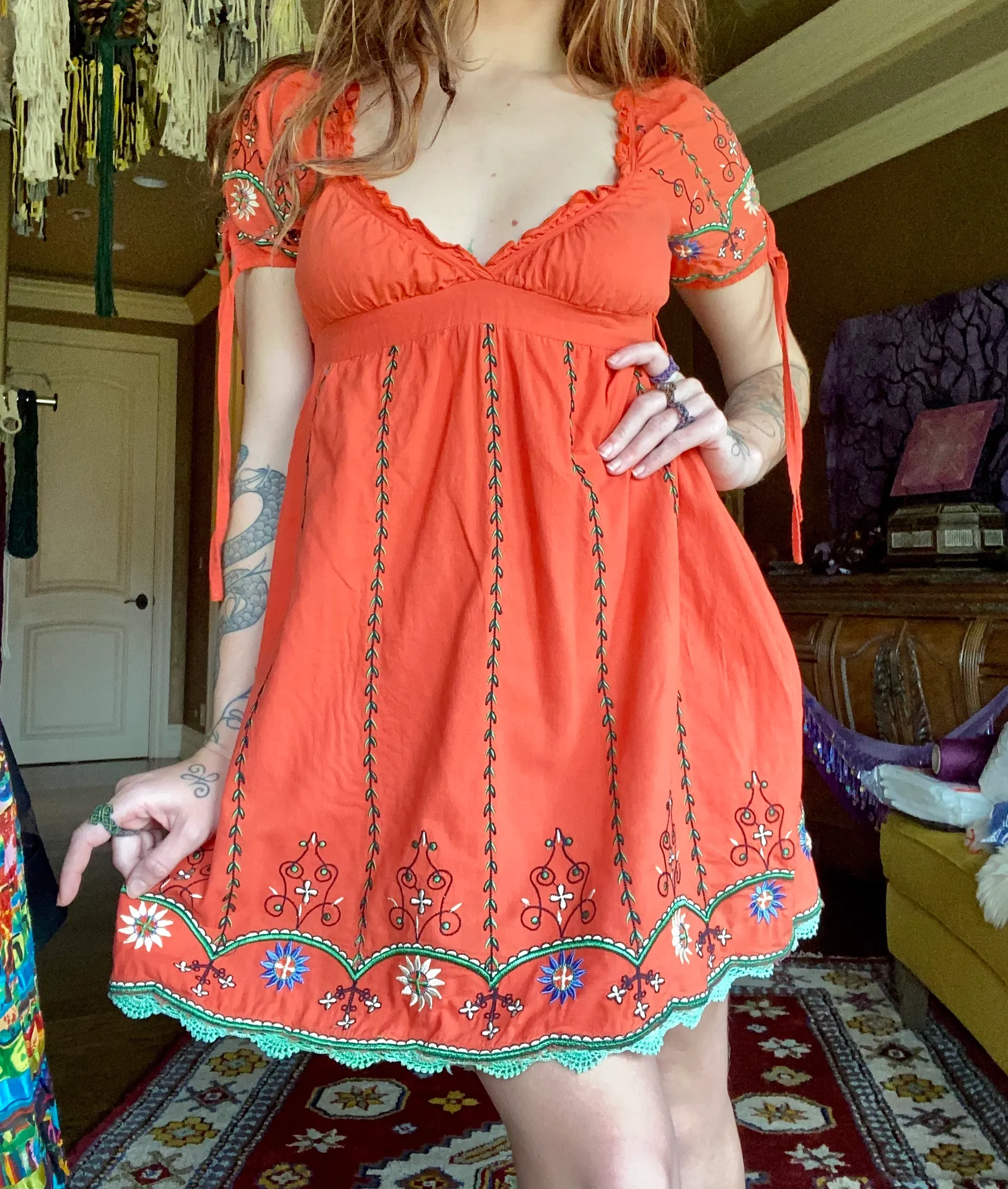 Sexy Mini Dress Unique Small - Image 3