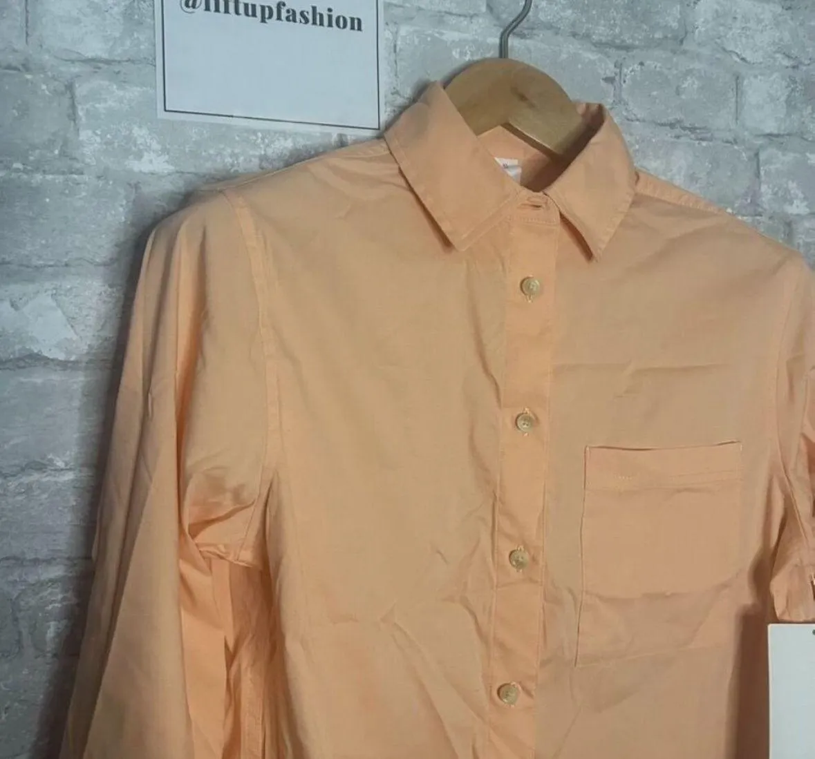 Women's Cotton Blend Poplin Button Down Shirt NWT Size XL (PCHB) - Image 2