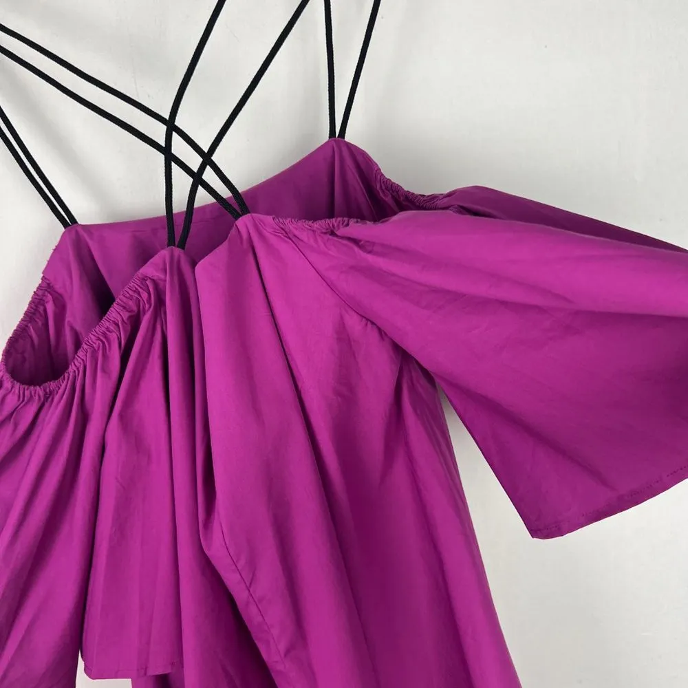 NWT Line & Dot Leon Criss Cross Off The Shoulder Purple Dress Size XS NEW - Image 11