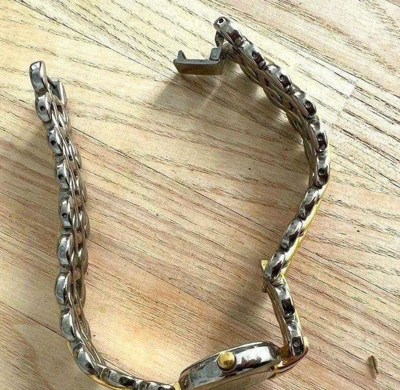 Caravelle by Bulova Ladies Watch Vintage Two-Tone Weave Bracelet Gold-Tone Dial - Image 8