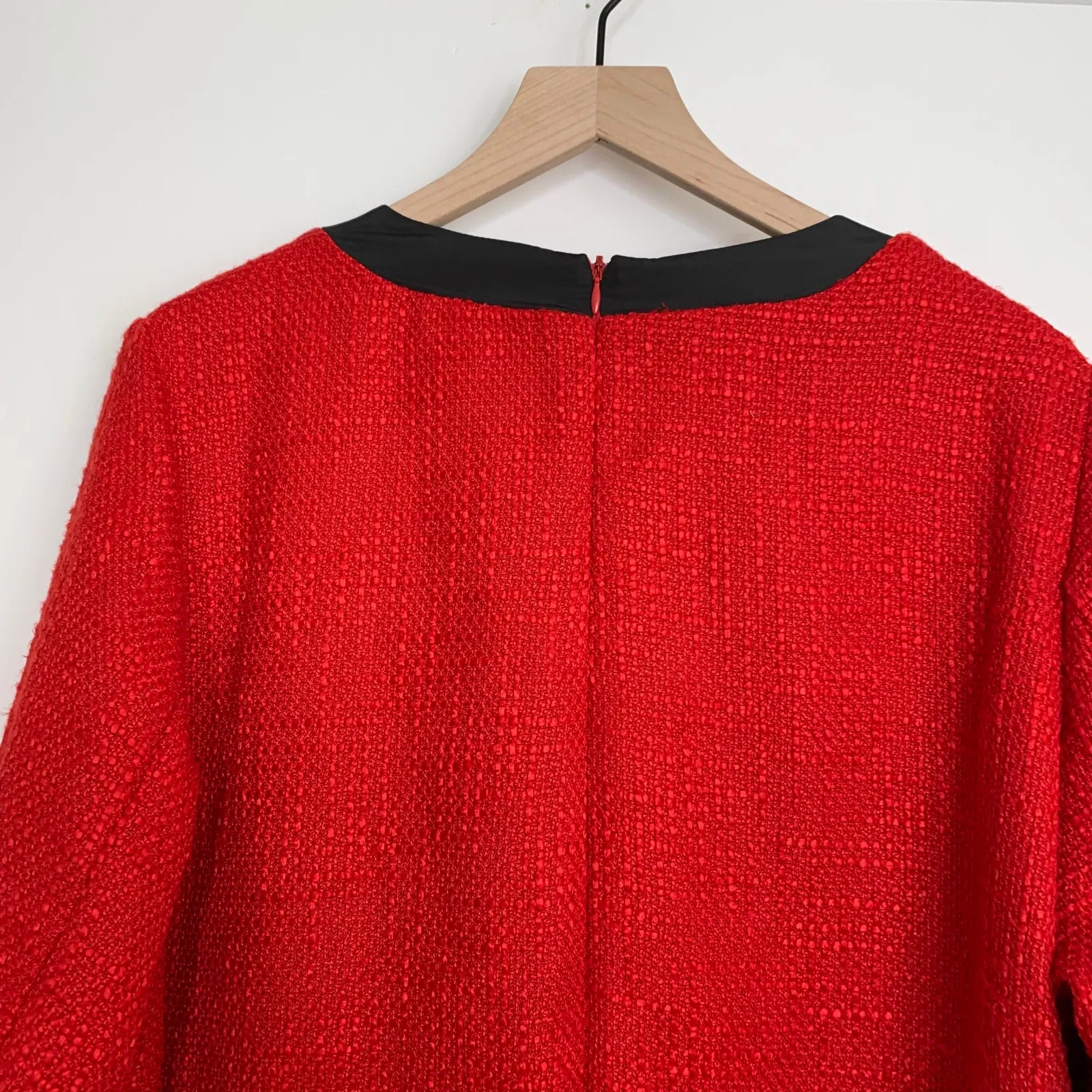 Tuckernuck Pomander Place Coco Tweed Bow Mini Dress in Red XXXL Womens - Image 10