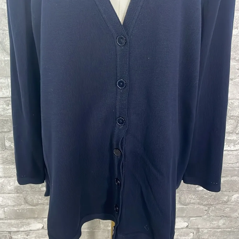 Talbots’s Navy Button Down Cardigan - Image 2