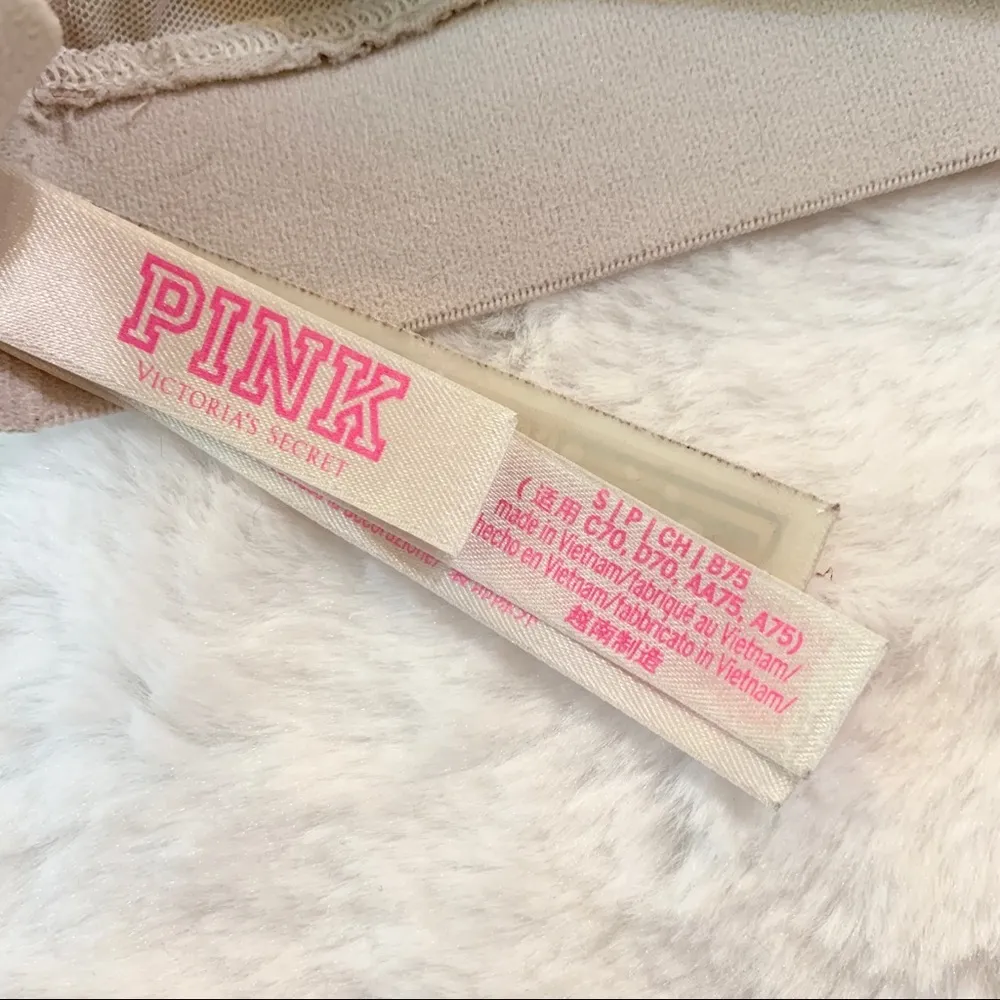 Victoria’s Secret PINK Sexy Nude Lace Wireless Bralette Triangle Bra Size Small - Image 6