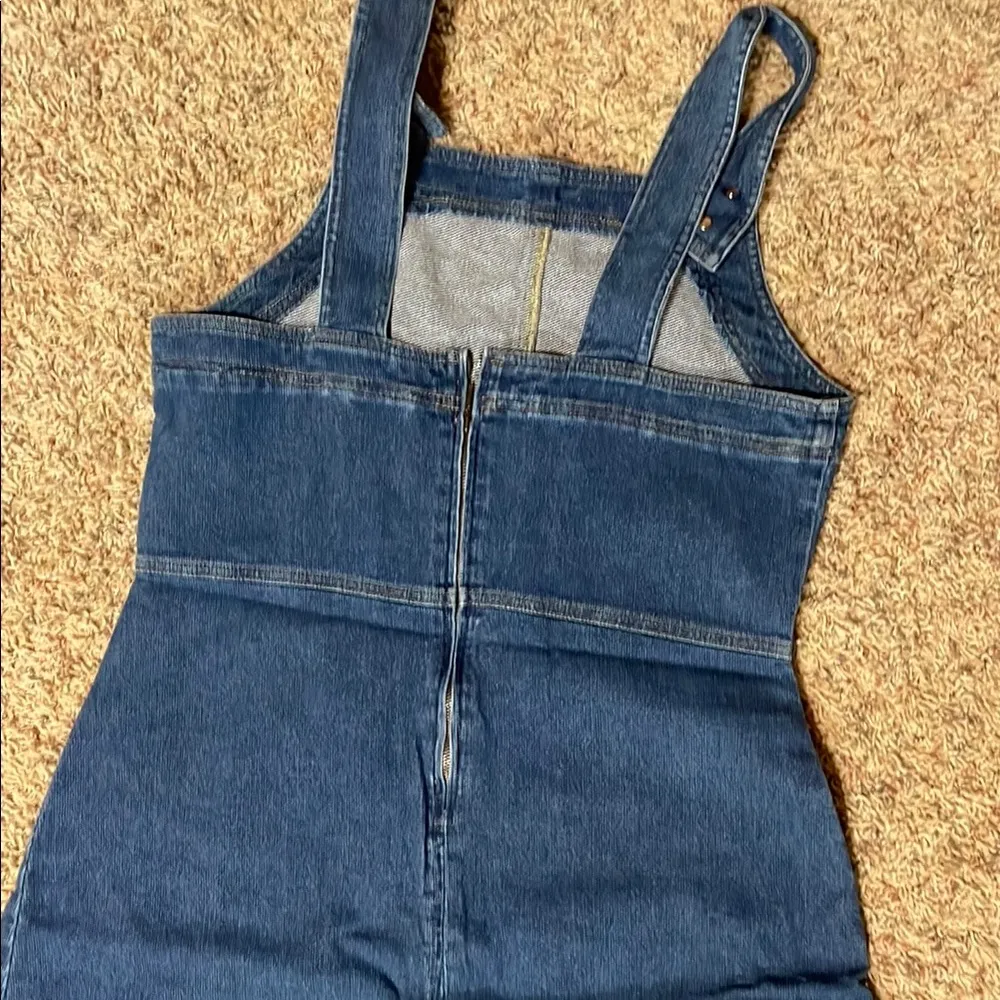 Denim Overall Dress - Image 2