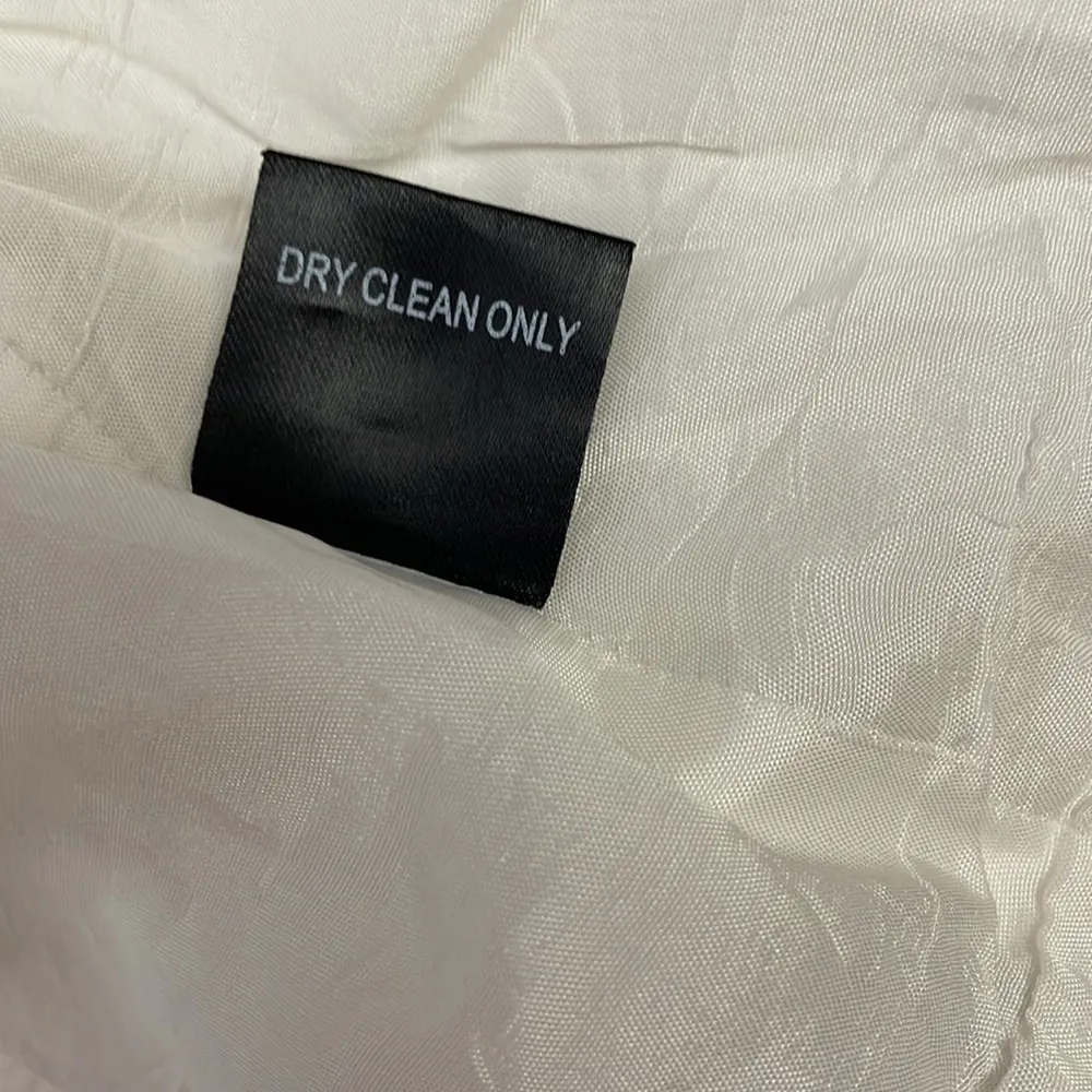 Hilton Hollis White Zip Front Crew Neck Blazer / Jacket Size 2 - Image 12