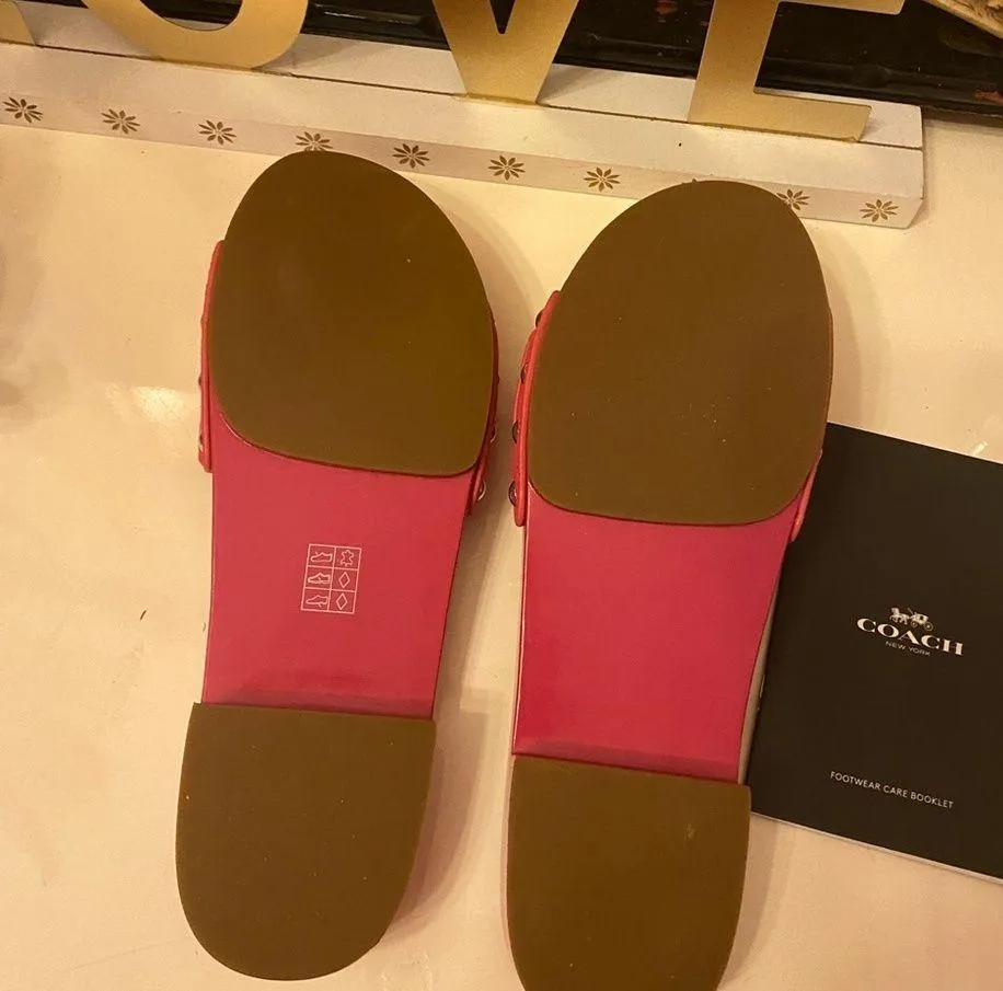 Coach AUTHENTICATED NEW WITH BOX PINK  SANDALS SIZE 6 - Image 7
