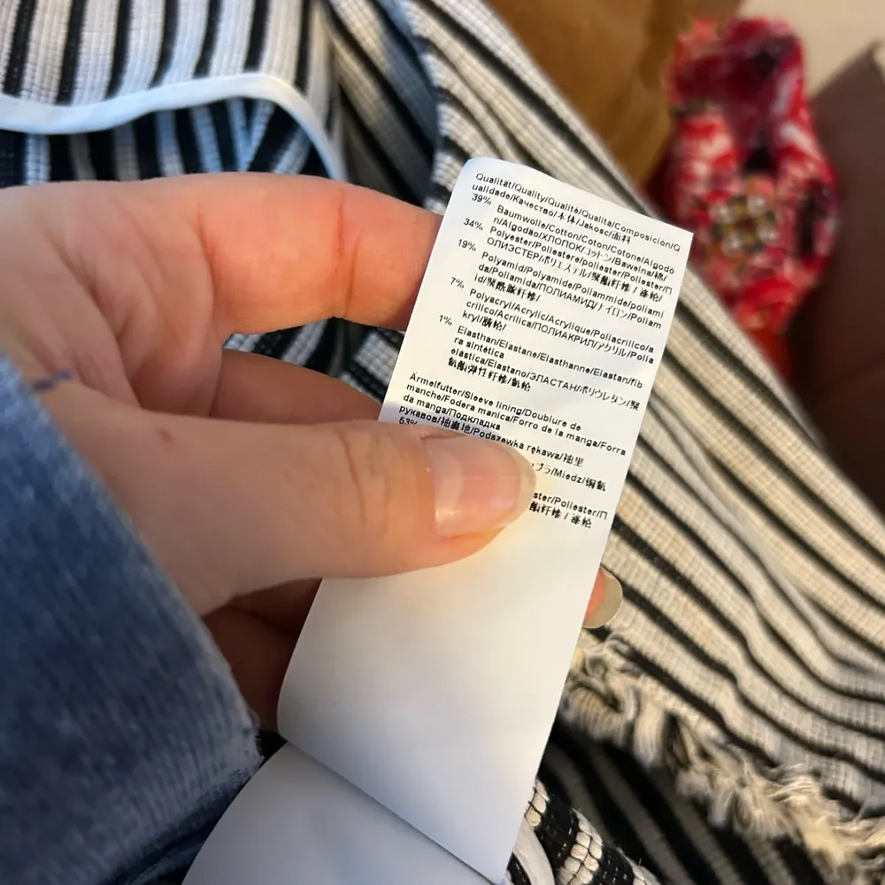 Hugo Boss Striped Black and White Tweed Open Front Jacket - Image 6