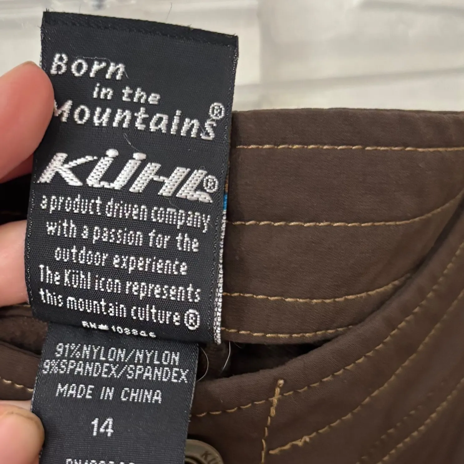 Kuhl Women Brown Outdoor Performance Stretch Adventure Capris Pants Shorts Sz 14 - Image 6