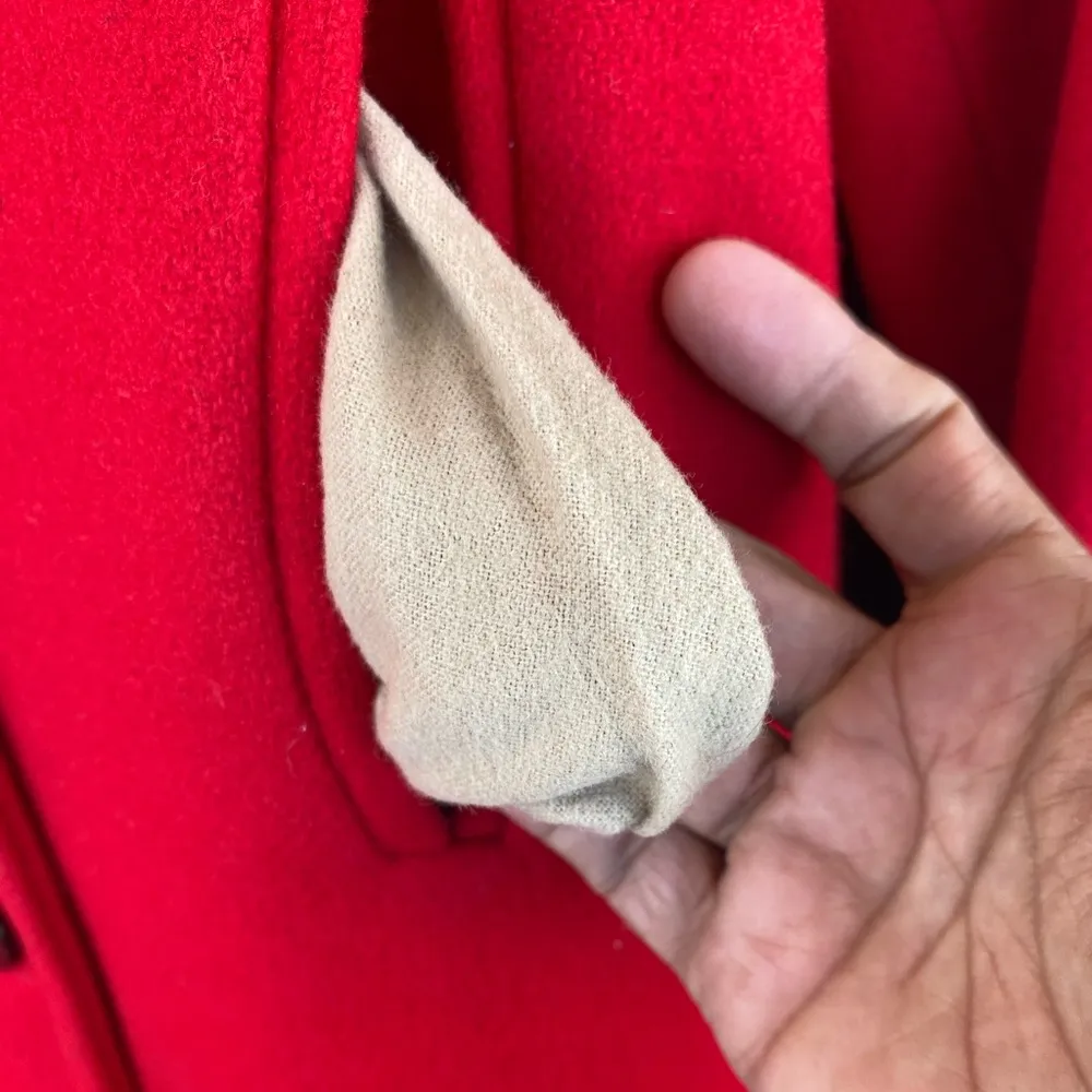 Gorgeous Vintage Land’s End Wool Double Breasted Pea Coat - Image 5