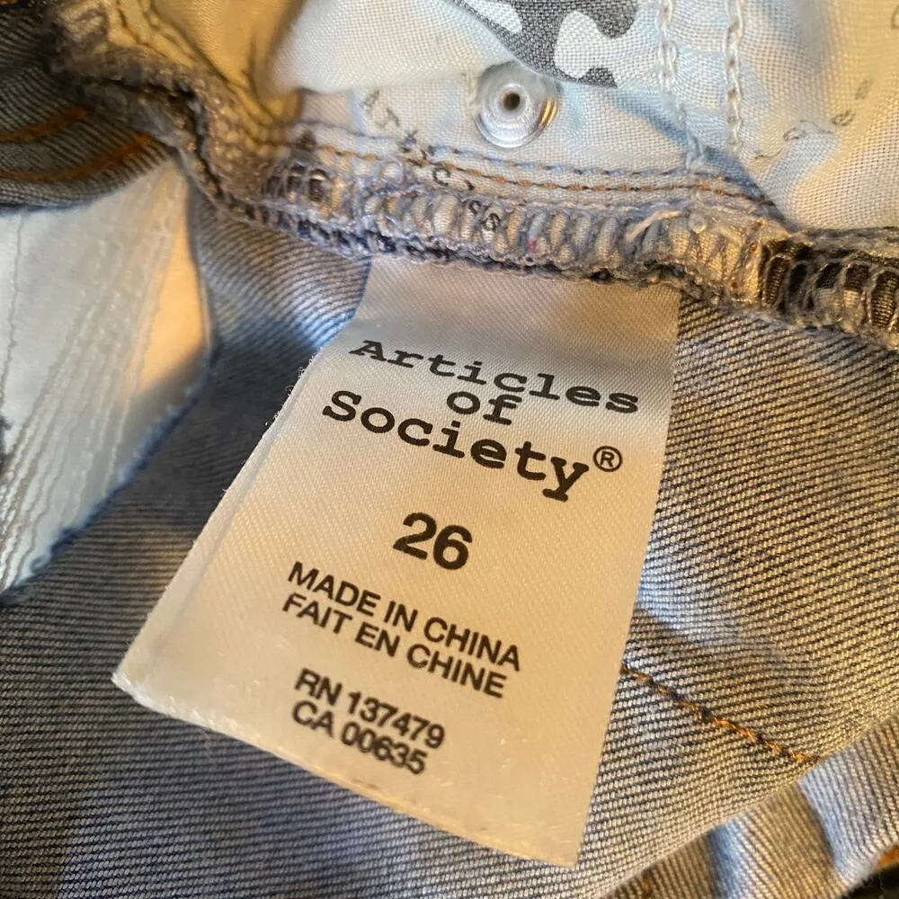 Articles of Society Distressed Skinny Jeans Size 26 - Image 7