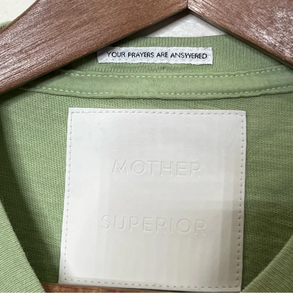 MOTHER The Lil Sinful Tee Women’s XS Green Berry Picking Graphic Cotton T - Image 8