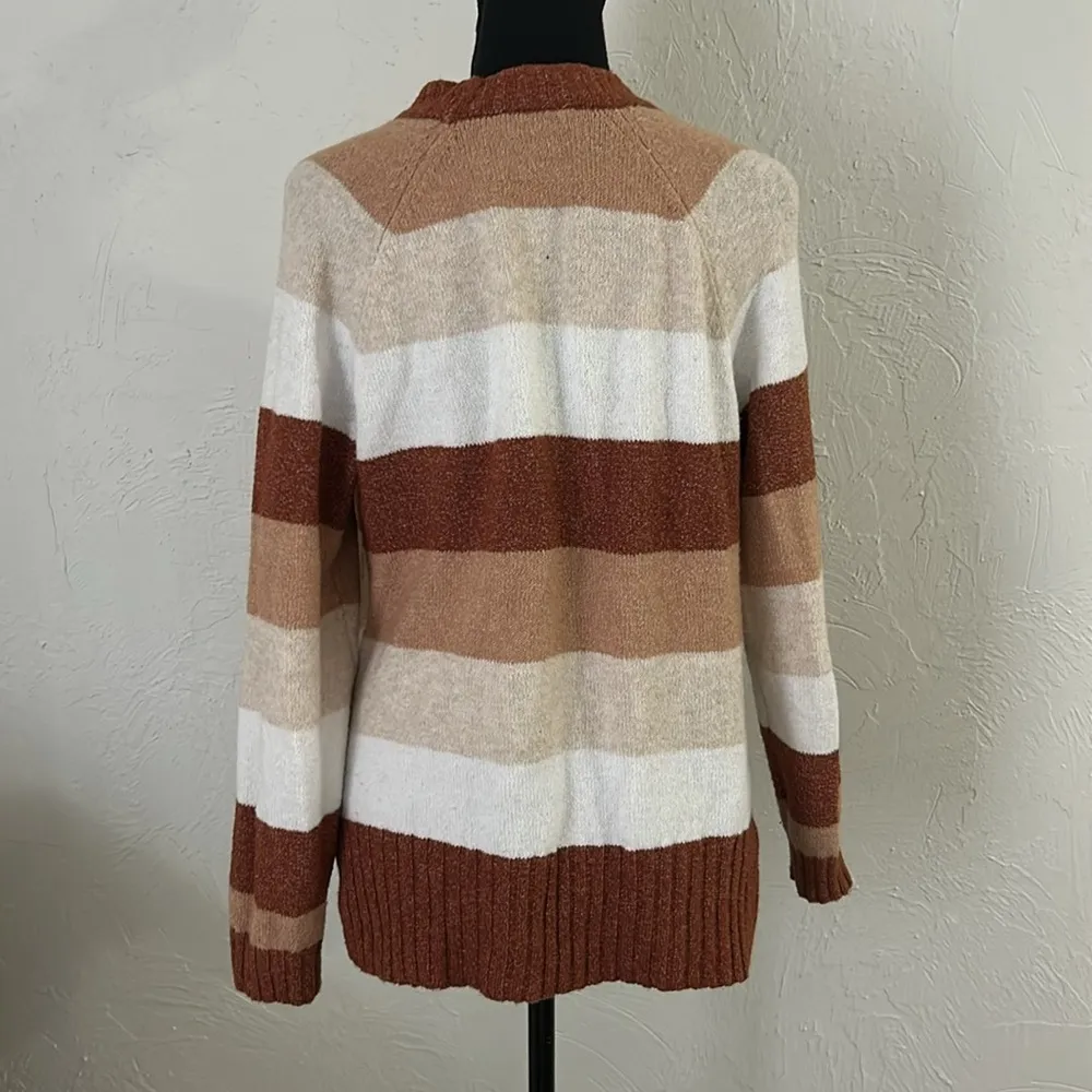 Striped soft colorblock sweater White Size M - Image 4