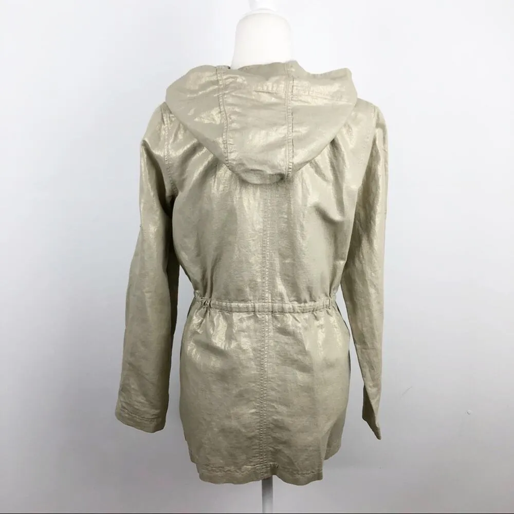 C Wonder Gold metallic Hooded Full Zip Jacket S - Image 10