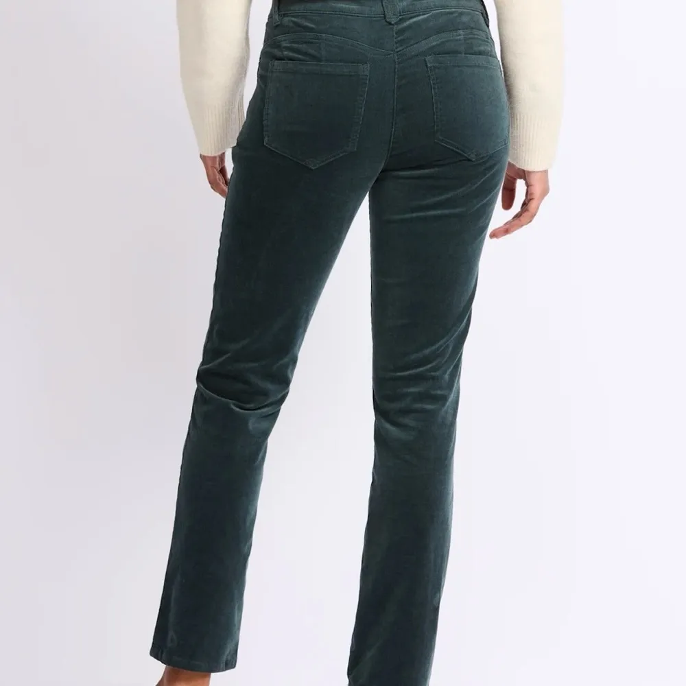 Christopher Blue Madison High Rise Straight Leg Corduroy Jeans in Green Size 16 - Image 2