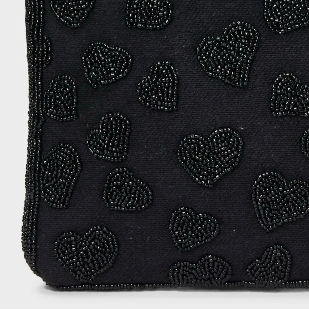 A New Day  Beaded Heart Shoulder Bag Black NWT - Image 9