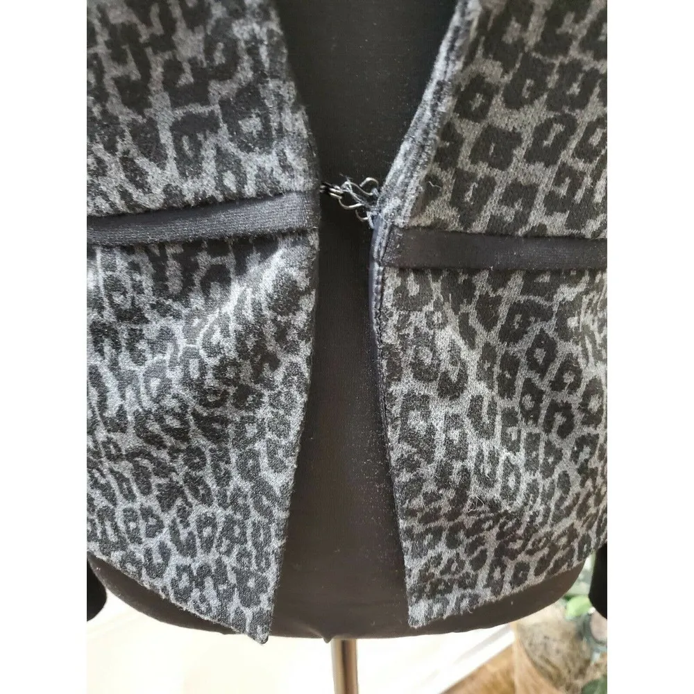 Cynthia Rowley Women's Black 100% Polyester Long Sleeve Open Front Jacket Small - Image 2