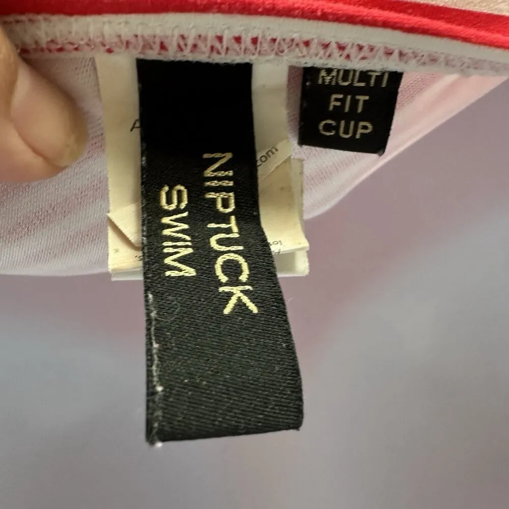 Nip Tuck Swim | Size 8 | Joanne Twist Front Tummy Control One Piece Swimsuit Red - Image 4