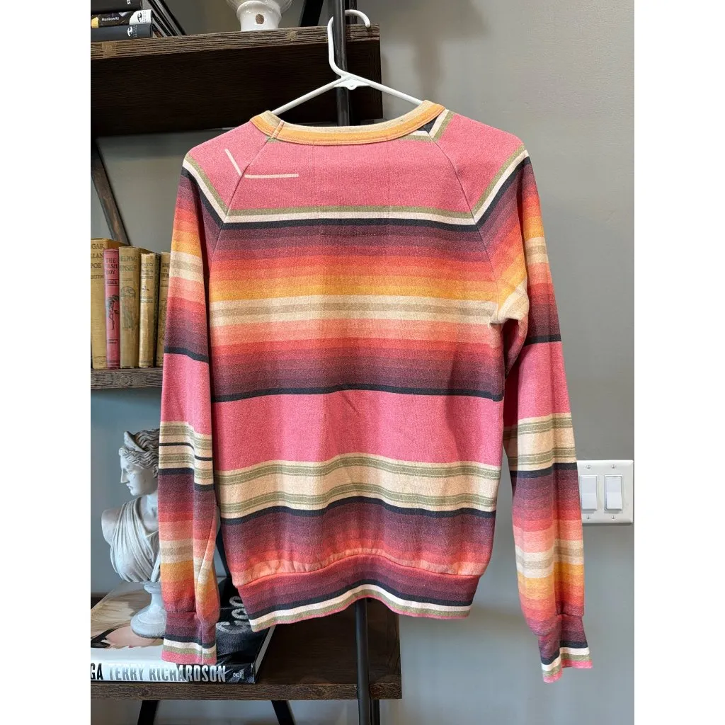 Aviator Nation Serape Bolt Stitch Sweatshirt Multi Womens Size XS - Image 9