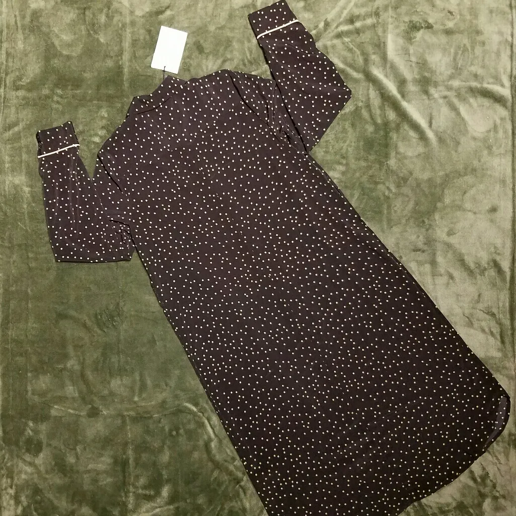 WHOWHATWEAR Polka-dot Pajama Dress S No Belt - Image 4