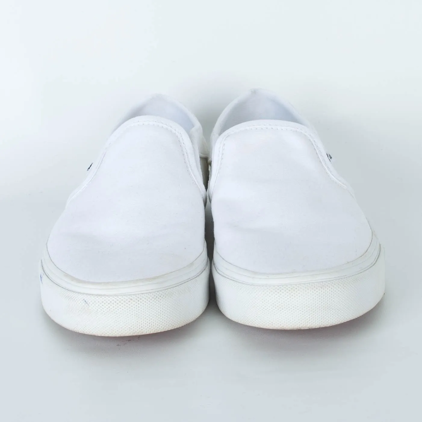 Vans Classic Slip On White Canvas Shoes Womens Size 8 Casual Skater Streetwear - Image 3