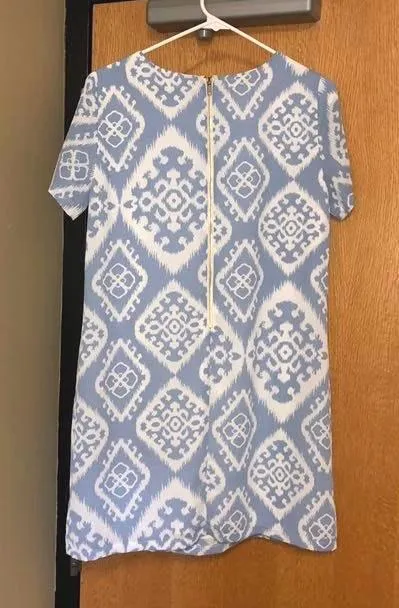 Lulus Blue Patterned Shift Dress - Image 3