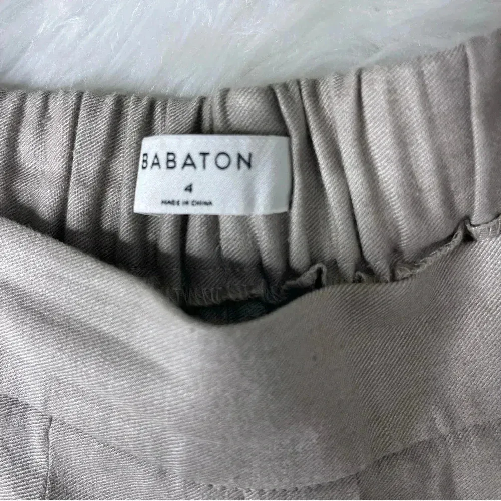 Babaton Aritzia Cohan Linen Taper Ankle Pants Pull On trousers Size 4 - Image 5