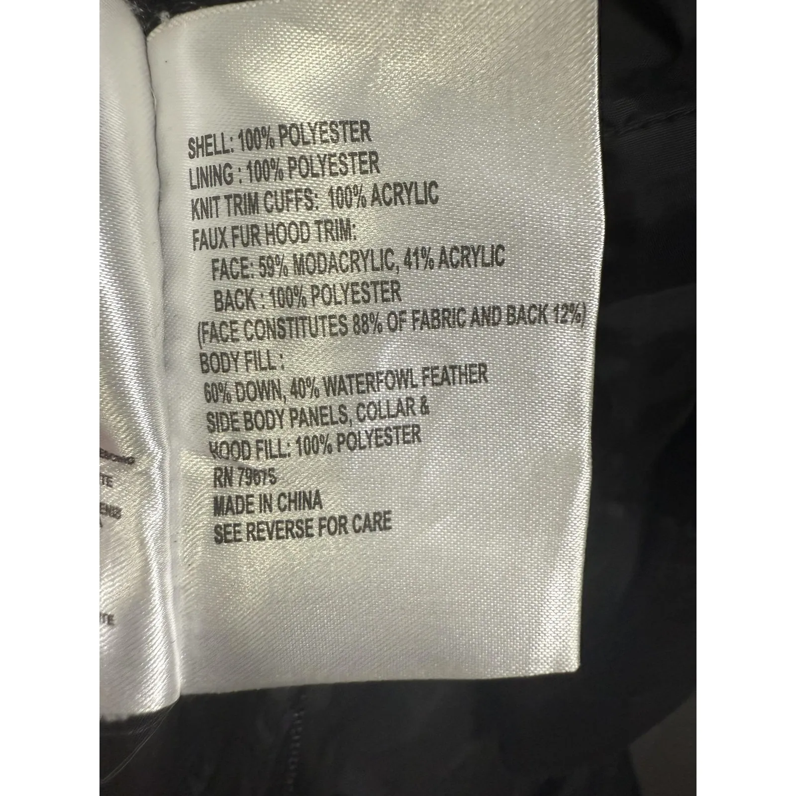 Michael Michael Kors Coat Womens Small Black Down Puffer Hooded Faux Fur Trim - Image 9