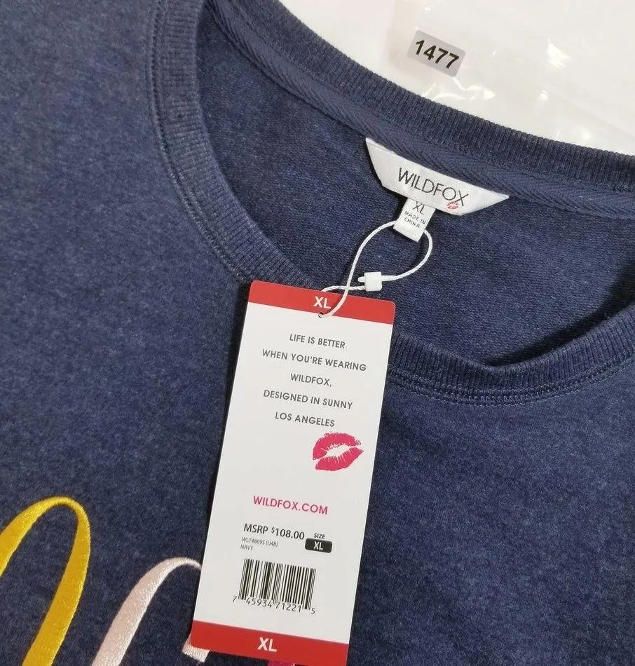 Wildfox SOCIAL Statement Sweater Pullover Long Sleeves - Image 9