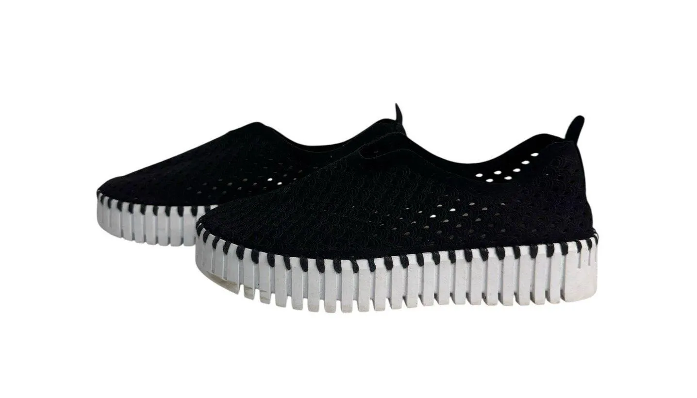 Ilse Jacobsen Hornbaek Women's Tulip 3373 Platform Slip on Sneaker Black Size 37 - Image 4