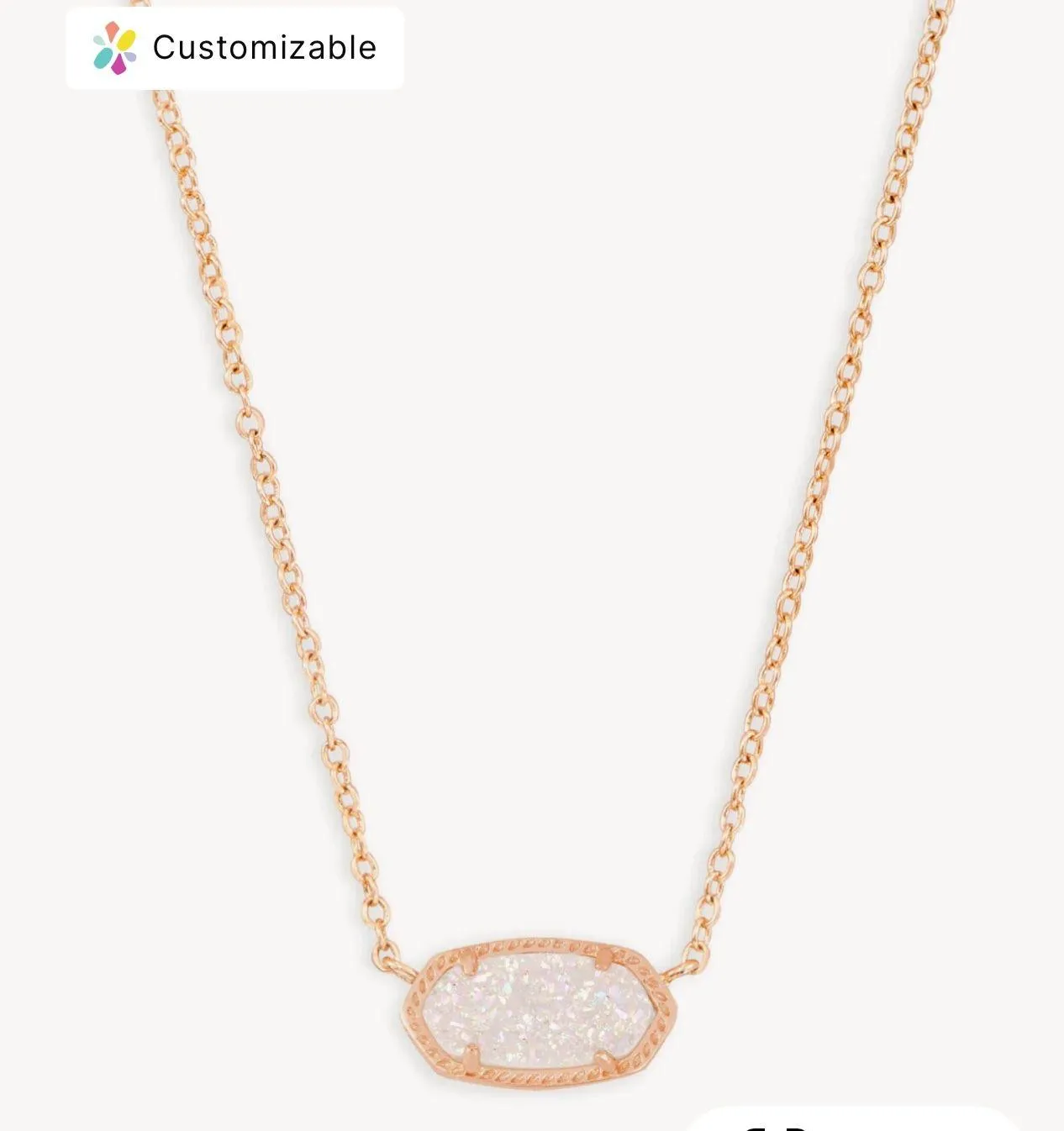 Kendra Scott Iridescent Drusy Necklace & Earring Set - Image 4