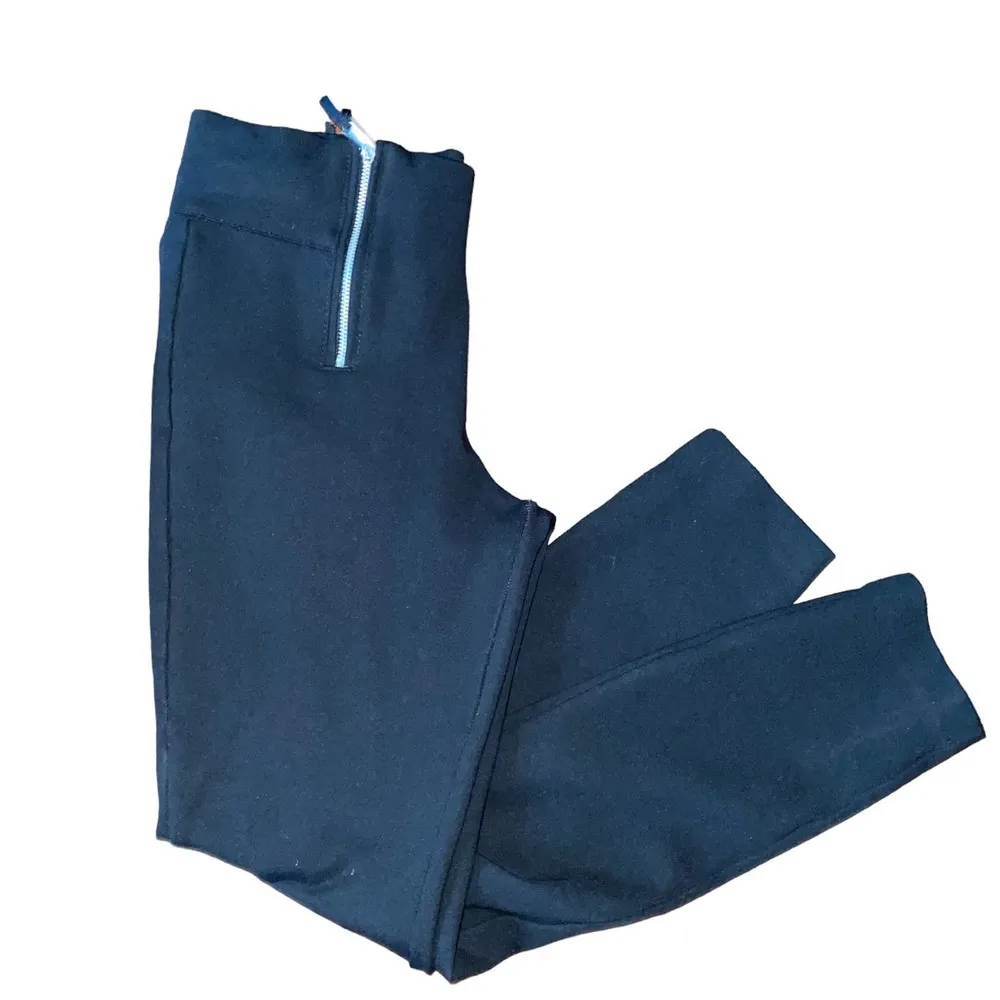 Zara Trafaluc Collection double zip pullon elastic waist pants medium black - Image 49