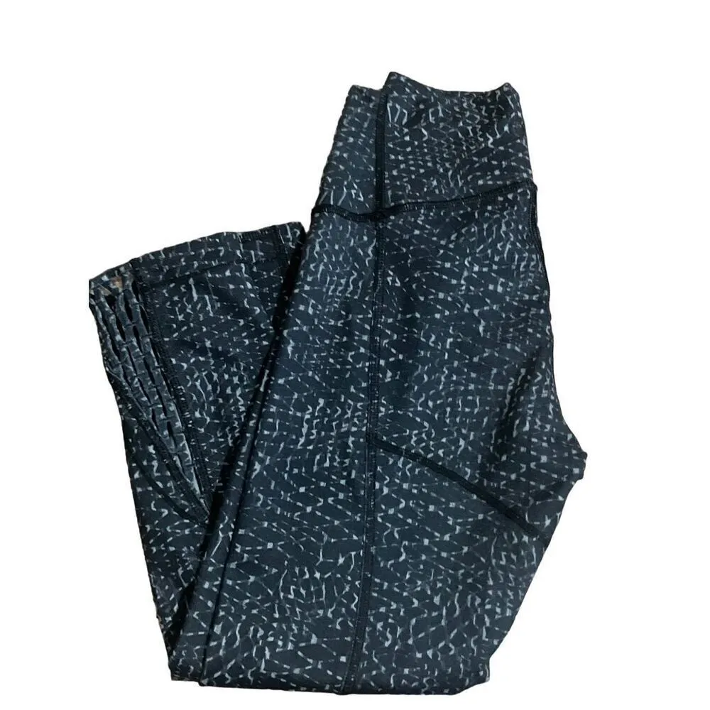 Lululemon True Self Crop II Samba Snake Battleship Black leggings 6 - Image 12