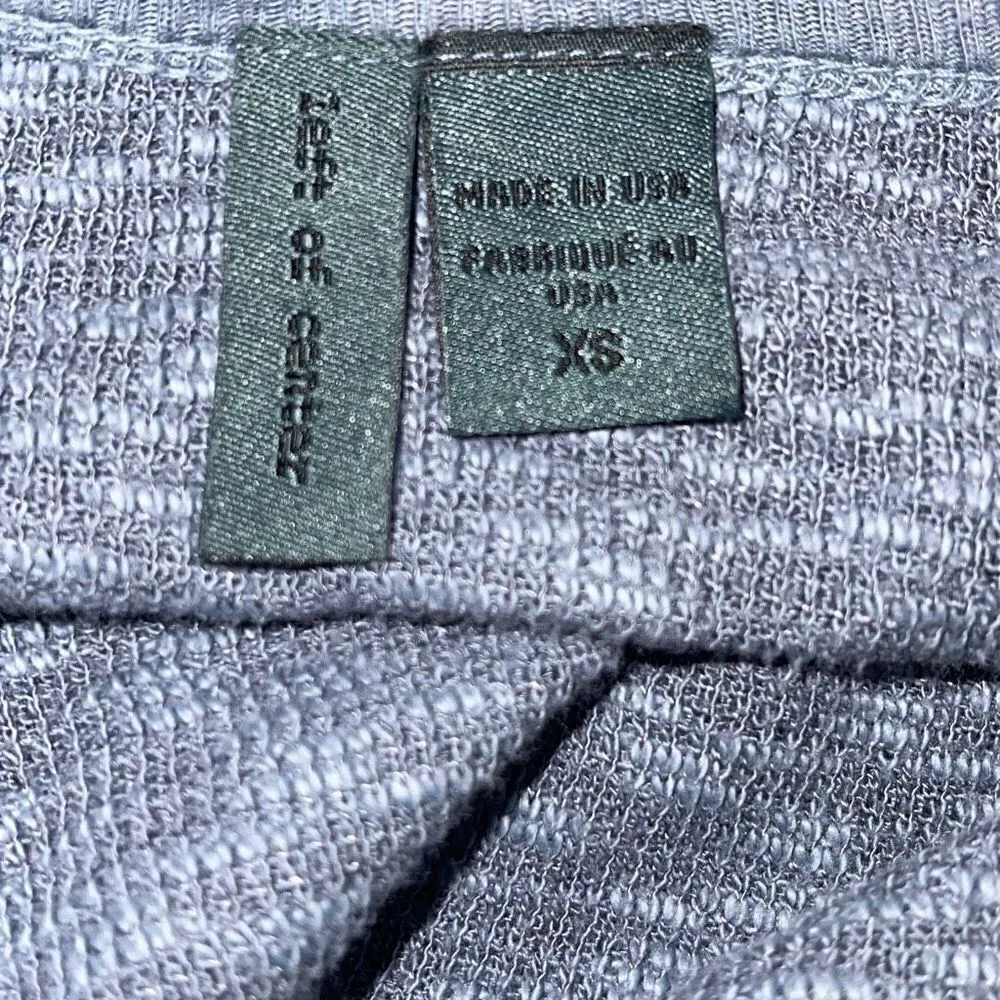 Anthropologie Left Of Center crewneck tie knot long‎ sleeve shirt, blue size XS - Image 5