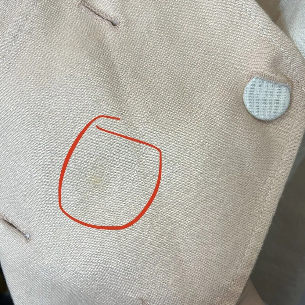 Significant Other Glider Blazer Linen Dress Cut Out Mini Peach Cream Size 4 White - Image 11