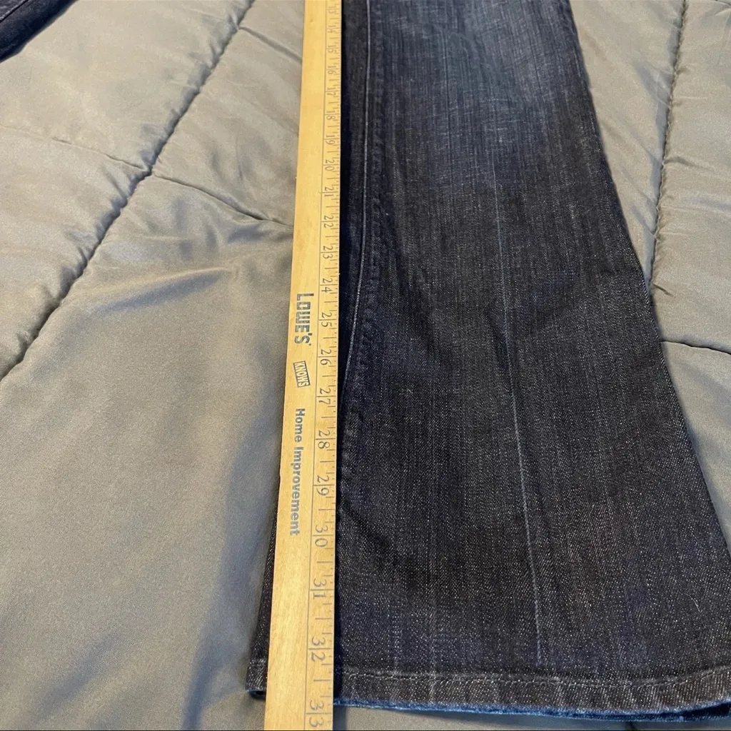 7 For all Mankind Low Rise Bootcut Jeans Women's 28 Dark Wash Denim Solid - Image 4