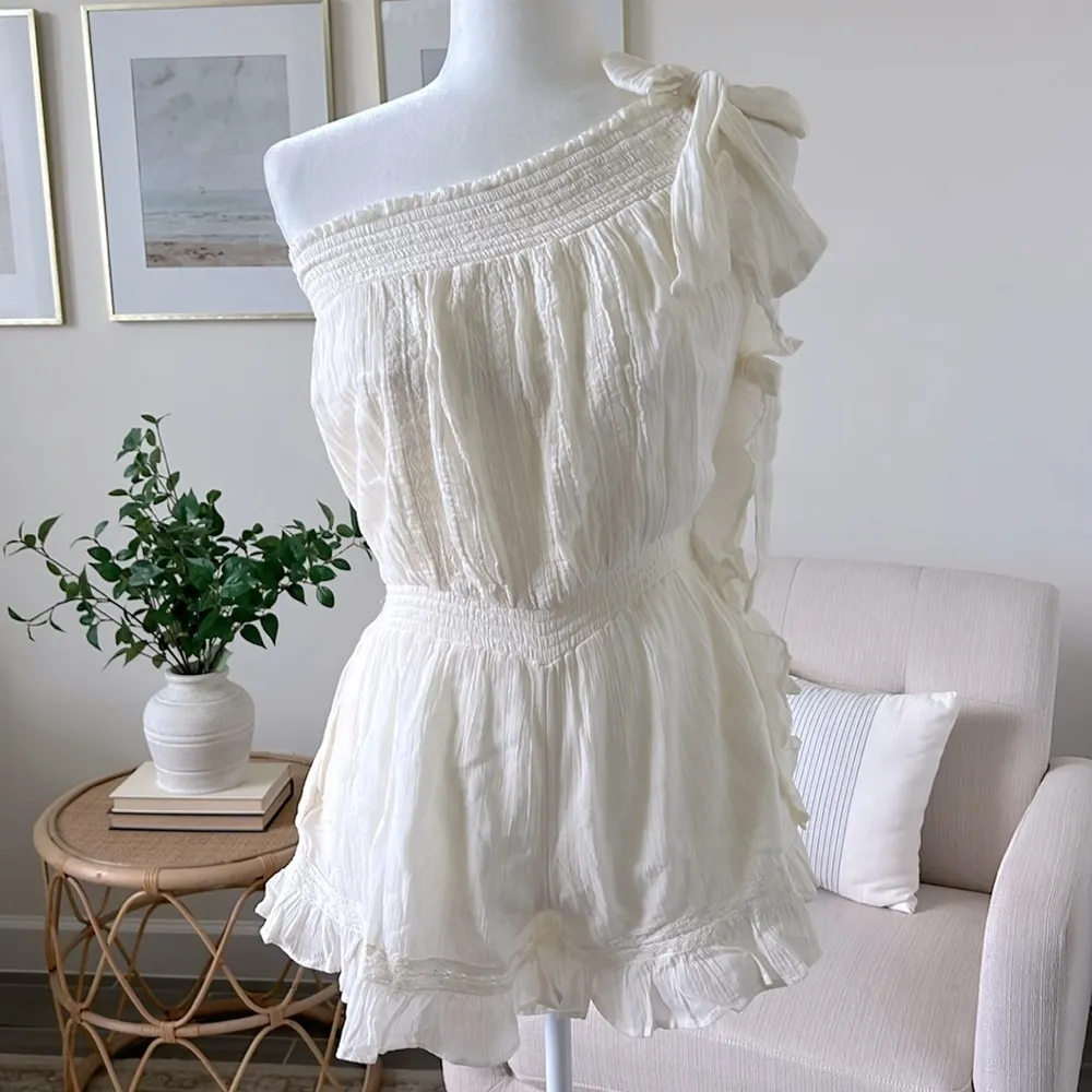 NWOT Free People Feelin' Fancy Convertible Romper Ivory XS - Image 3