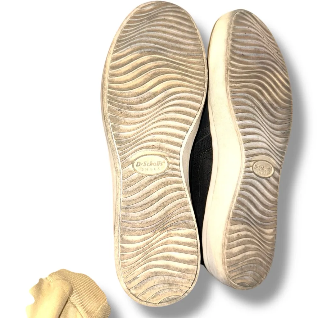 Dr. Scholl's Wanderay Black Faux Leather Side Zip Sneakers Sz 9.5 - Image 9