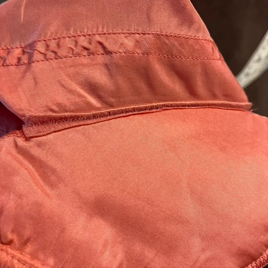 Paul Harris Silk Shirt Women's M Coral Button‎ Up Short Sleeve Pockets Pink Size M - Image 10