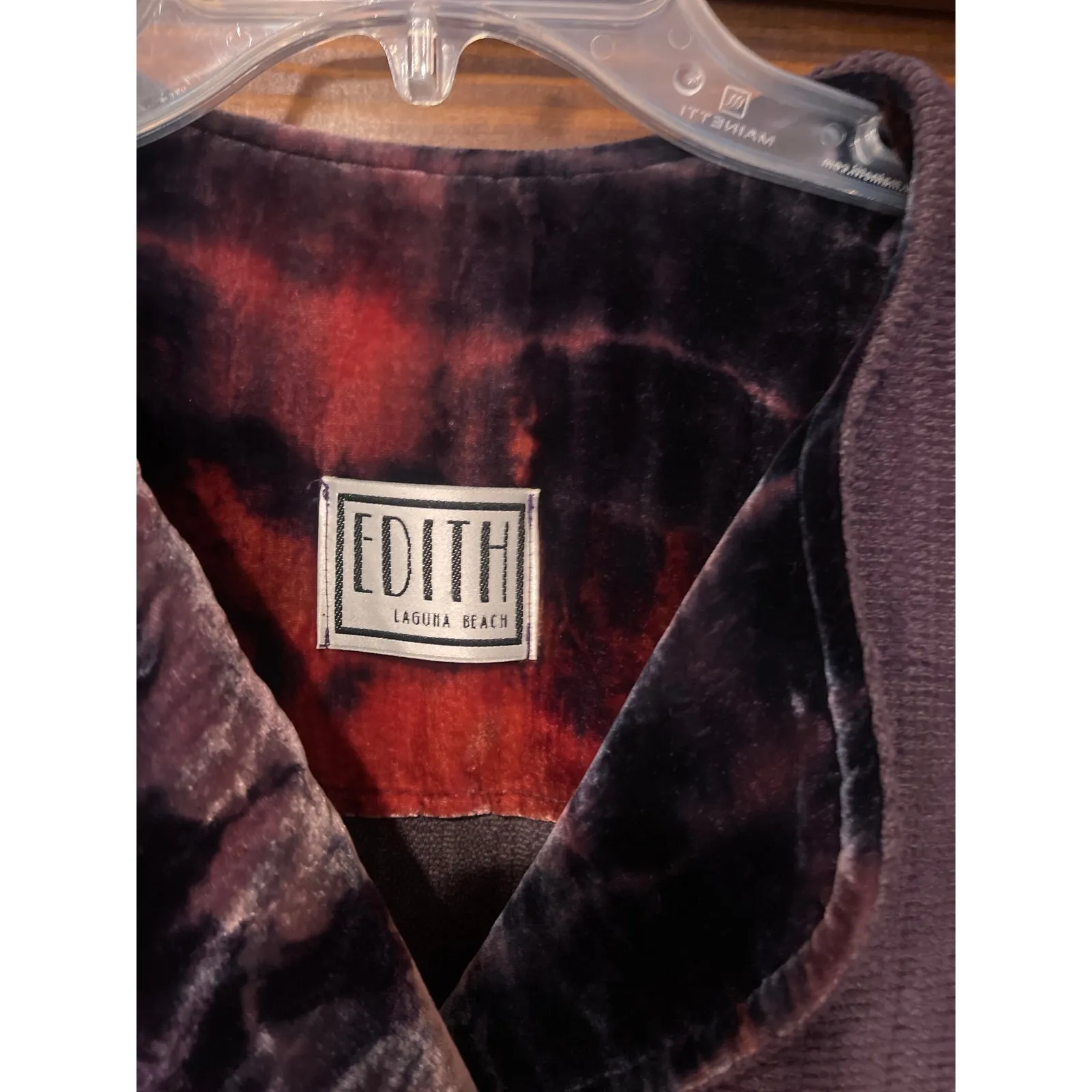 Boutique Edith of Laguna Beach Bohemian velvet floral design and trim blazer Size L - Image 4