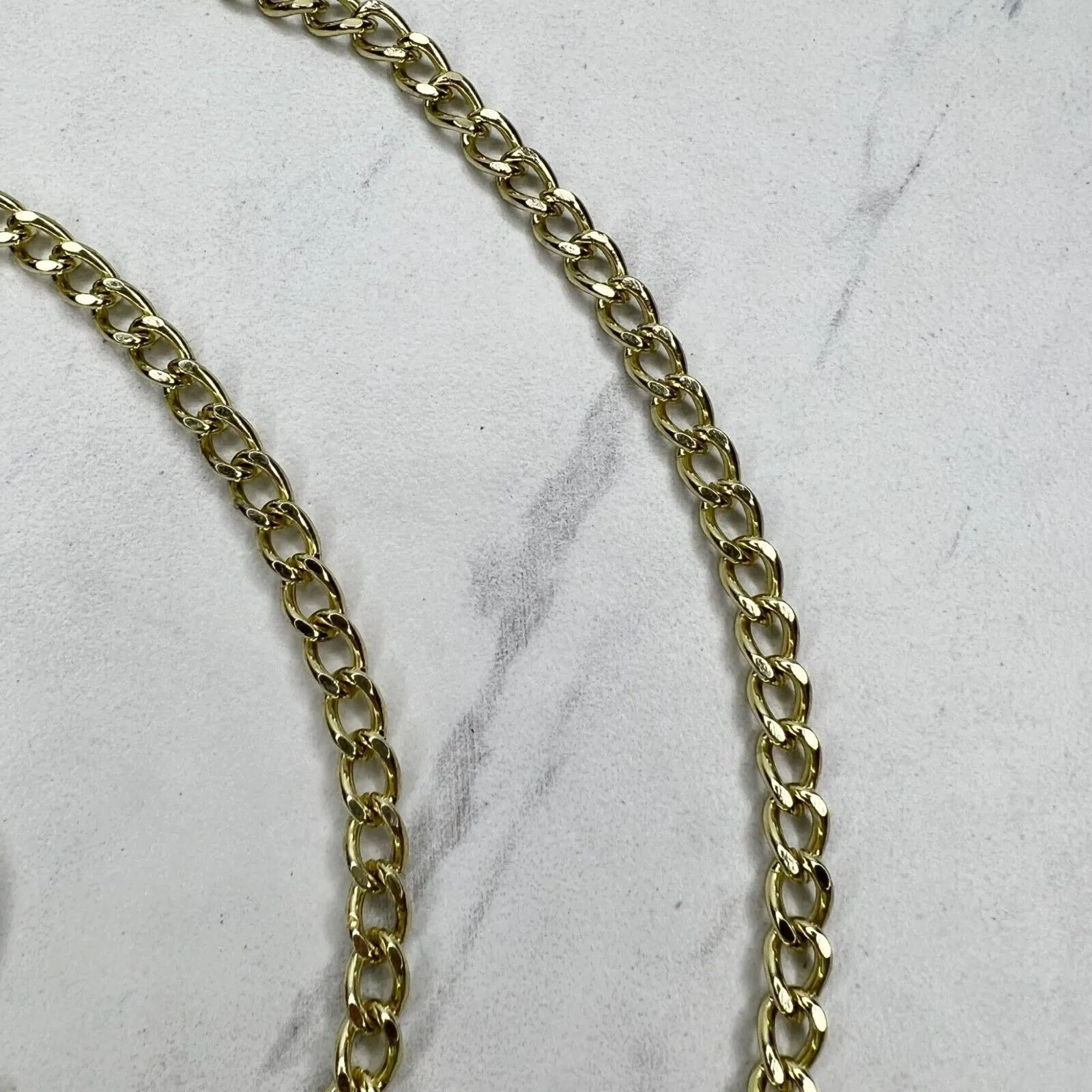 Gold Tone Chain Link Purse Replacement Strap 42" Crossbody ✨ - Image 4