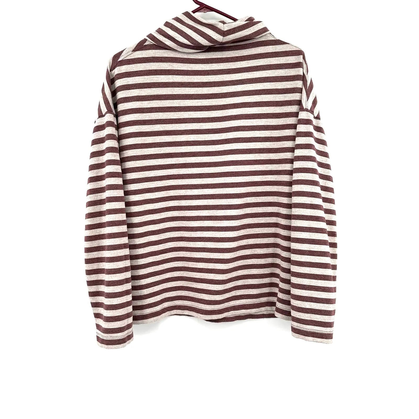 J. Crew size‎ small purple gray striped turtleneck long sleeve top shirt - Image 2