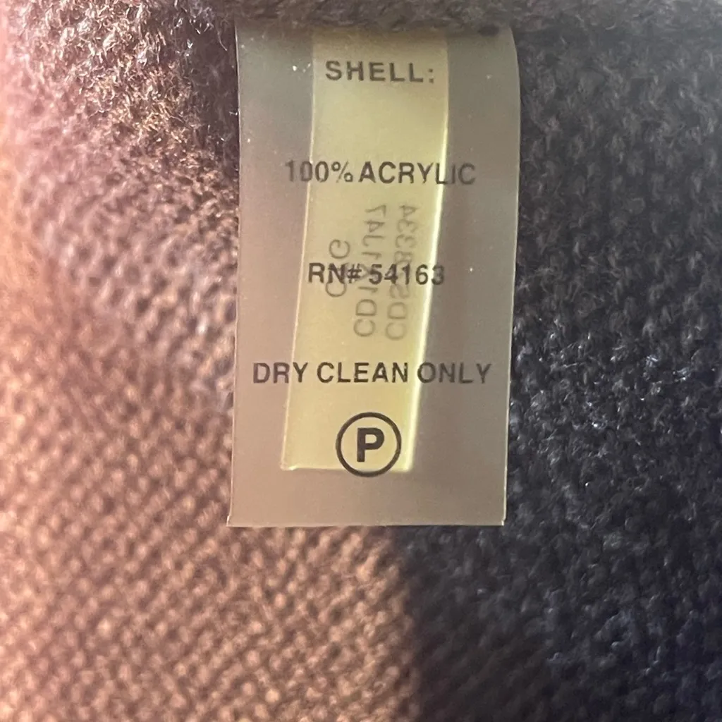 Calvin Klein Cable Knit Sweater Dress Brown Cowl Neck Button Detail Size L NWT - Image 10