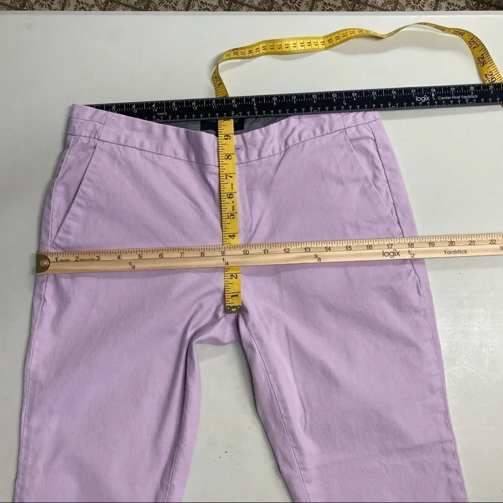 BANANA REPUBLIC Women’s Lavender‎ khaki pants Size 6 Cropped Inseam 24.5 - Image 9