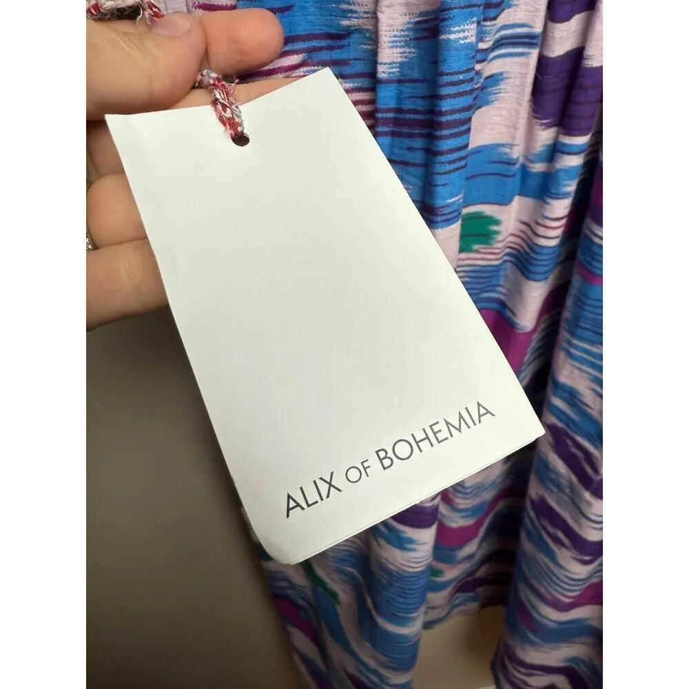 Alix of Bohemia Celeste Oasis Ikat Dress NWT Sz. XS Purple - Image 5