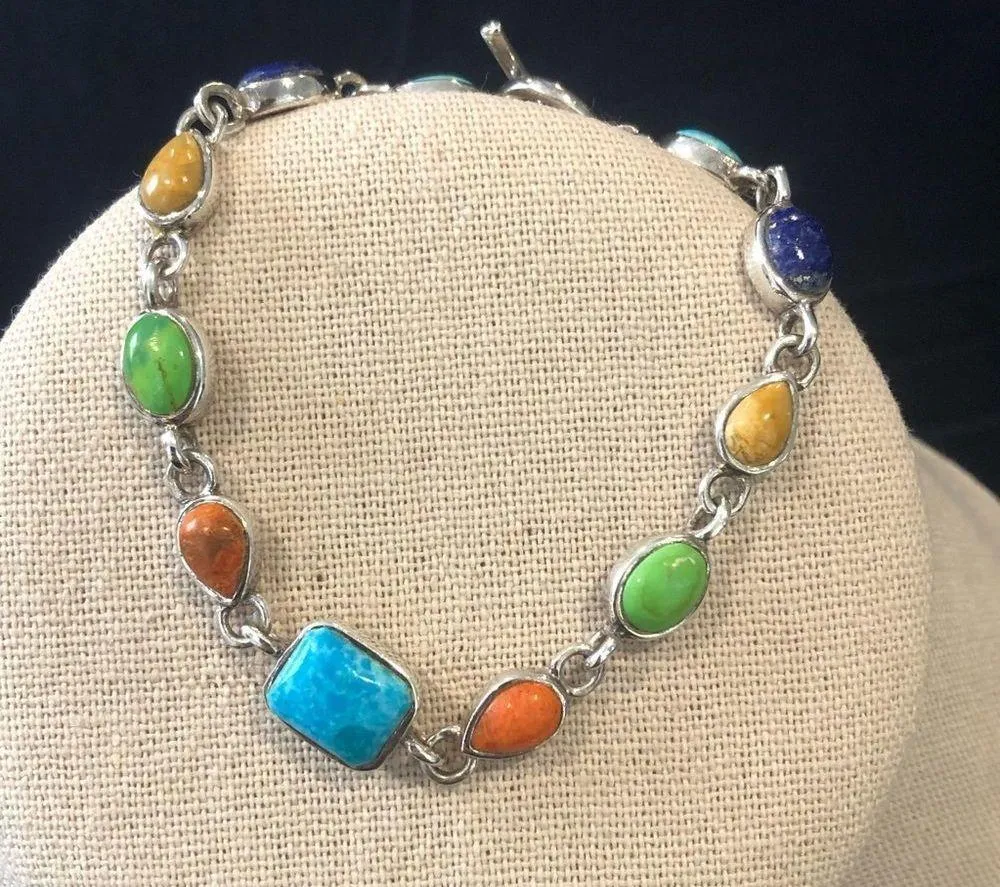 BARSE Turquoise Semiprecious Vintage Toggle Bracelet - Image 4